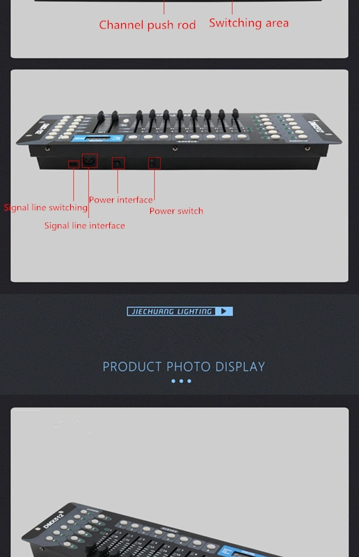 Professional 192 Lighting Console DMX Controller 512 Stage Light Console Lamp for DJ Equipment