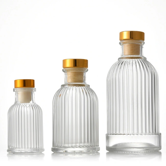 Custom Empty 50ml 100ml 150ml 200ml Round Glass Aromatherapy Bottle Black Reed Diffuser Glass Bottle Perfume Diffusion Bottle