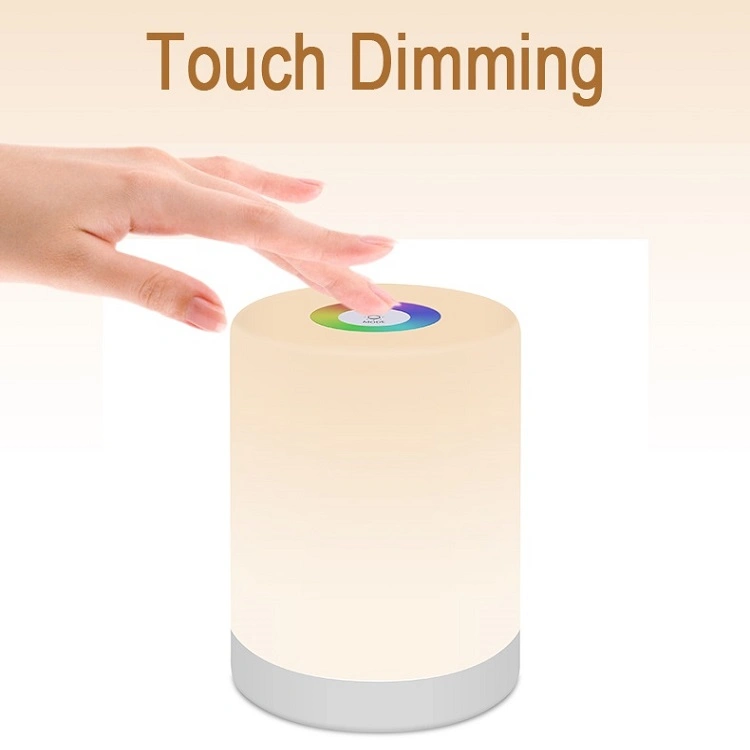 Modern Indoor Lighting Touch Switch Smart Bedside Night Light Dimmable LED Table Lamp