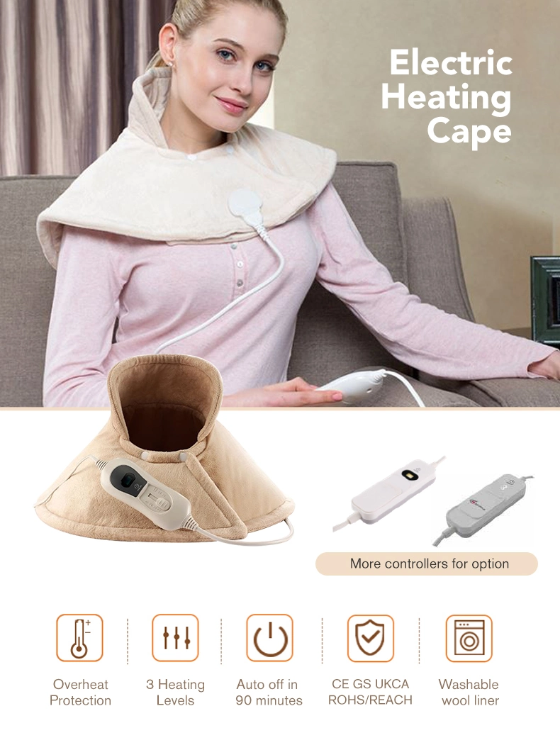 Factory Wholesale Winter Body Warmer Cover Super Cosy Fleece Surface Electric Heating Pad for Neck and Shoulder