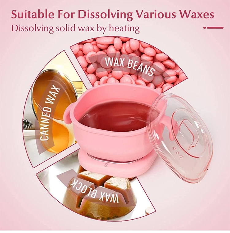 Newest Portable Foldable Silicone 400cc Wax Warmer Heater for Salon Home Travel