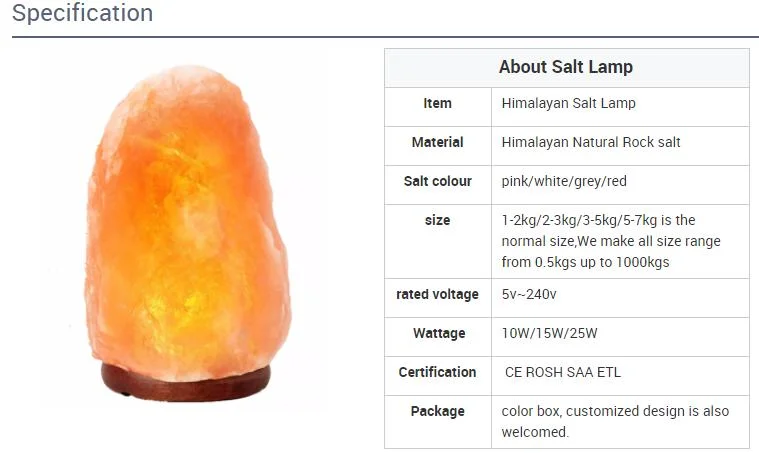 Crystal Pink Natural Handicraft Dimmer Switch Rock Original Quality Himalayan Salt Lamps Salt Night Light