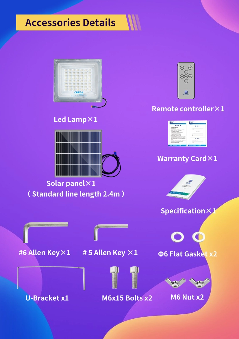 Best Quality Solar Flood Lamp 400W with Remote Controller Direct From Manufacturer