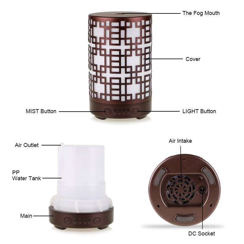 Iron Mesh Metal Air Humidifier Essential Oil Aroma Diffuser