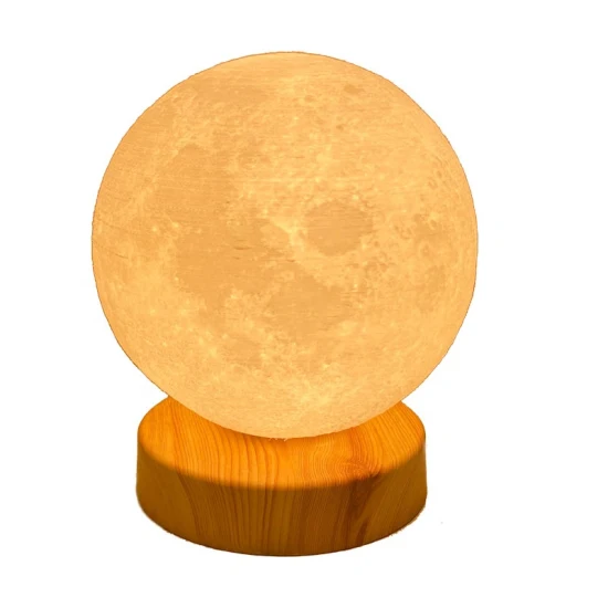 New 3D Moon Lamp Dining Room Living Room Bedroom Support USB Charging Dimmable Table Lamp