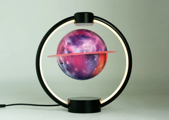 New Promotion Christmas Gift Magnetic Levitation Galaxy Saturn Moon Lamp with Bluetooth Speaker Remote Controller The RGB Light