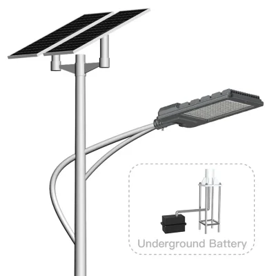 9m Pole 80W LED Lamp 9600lm with MPPT Controller Gel Battery IP65 Mono Solar Panels for Street Light