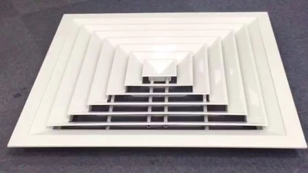 HVAC Aluminum Return Air Square Ceiling Supply Air Diffuser with Opposite Blade Damper