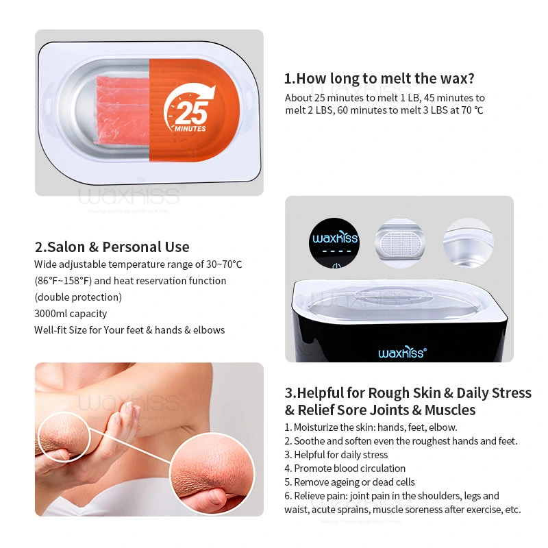 4000ml Large Capacity Digital Touch Button Skin Care Paraffin Wax Warmer