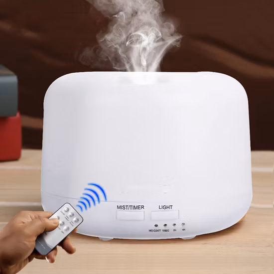 360° Cool Mist Nozzle Ceramic Filter Ultrasonic Air Humidifier with Home and Office Aromatherapy Essential Oil Aroma Diffuser